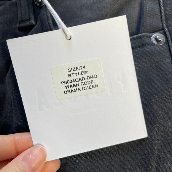 PISTOLA NWT Audrey Mid Rise Skinny Ankle Washed Black Denim Jeans Drama Queen - Picture 3 of 5